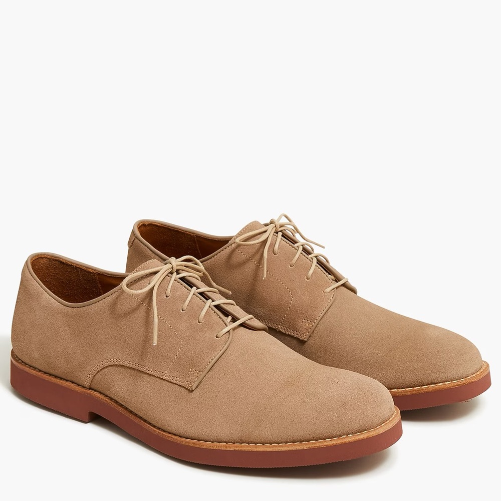 J. CREW Suede lace-up dress‎ shoes (Derby Buck) in Sand Size 11.5 M $178 BF761